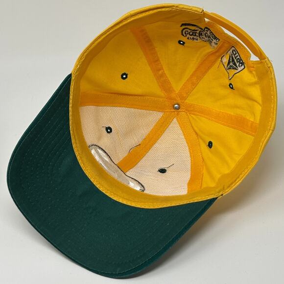 Vintage 90s Green Bay Packers Hat Yellow Cap Coca Cola Citgo NFL Snapback - Picture 4 of 10